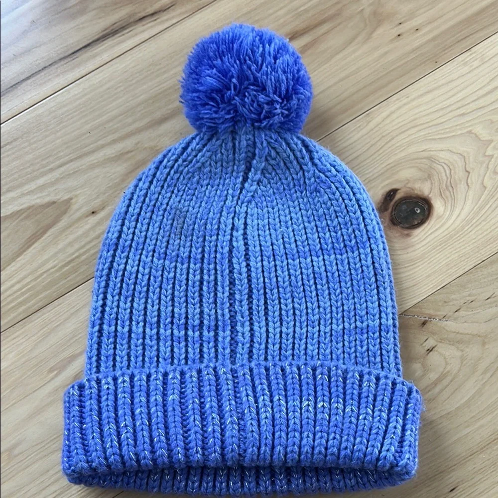 Under Armour Blue Knit Pom-Pom Beanie